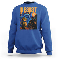Starry Night Resist Frog Sweatshirt Resistance Protest Surreal Art Graphic - Wonder Print Shop