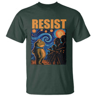 Starry Night Resist Frog T Shirt Resistance Protest Surreal Art Graphic - Wonder Print Shop