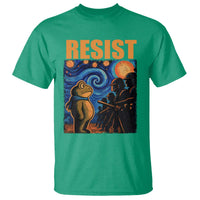 Starry Night Resist Frog T Shirt Resistance Protest Surreal Art Graphic - Wonder Print Shop