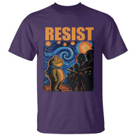 Starry Night Resist Frog T Shirt Resistance Protest Surreal Art Graphic - Wonder Print Shop