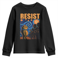 Starry Night Resist Frog Youth Sweatshirt Resistance Protest Surreal Art Graphic - Wonder Print Shop