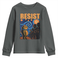 Starry Night Resist Frog Youth Sweatshirt Resistance Protest Surreal Art Graphic - Wonder Print Shop