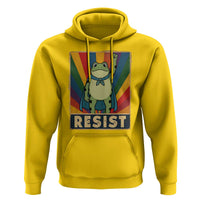 Rainbow Resist Frog Hoodie Portland Pride and Protest Resistance - Wonder Print Shop