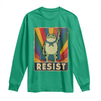 Rainbow Resist Frog Long Sleeve Shirt Portland Pride and Protest Resistance - Wonder Print Shop