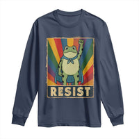 Rainbow Resist Frog Long Sleeve Shirt Portland Pride and Protest Resistance - Wonder Print Shop