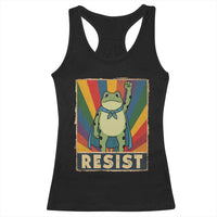 Rainbow Resist Frog Racerback Tank Top Portland Pride and Protest Resistance - Wonder Print Shop