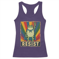 Rainbow Resist Frog Racerback Tank Top Portland Pride and Protest Resistance - Wonder Print Shop