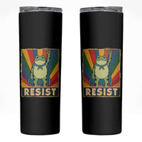 Rainbow Resist Frog Skinny Tumbler Portland Pride and Protest Resistance - Wonder Print Shop
