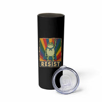 Rainbow Resist Frog Skinny Tumbler Portland Pride and Protest Resistance - Wonder Print Shop
