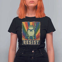 Rainbow Resist Frog T Shirt For Women Portland Pride and Protest Resistance - Wonder Print Shop