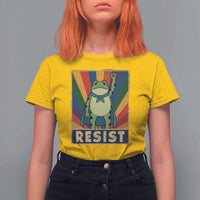 Rainbow Resist Frog T Shirt For Women Portland Pride and Protest Resistance - Wonder Print Shop