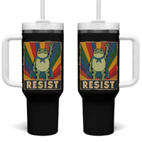 Rainbow Resist Frog Tumbler With Handle Portland Pride and Protest Resistance - Wonder Print Shop