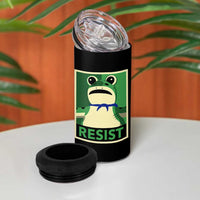 Frog Resist Poster Graphic 4 in 1 Can Cooler Tumbler Portland Resistance Protest Minimalist - Wonder Print Shop