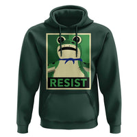 Frog Resist Poster Graphic Hoodie Portland Resistance Protest Minimalist - Wonder Print Shop