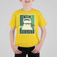 Frog Resist Poster Graphic T Shirt For Kid Portland Resistance Protest Minimalist - Wonder Print Shop