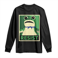 Frog Resist Poster Graphic Long Sleeve Shirt Portland Resistance Protest Minimalist - Wonder Print Shop