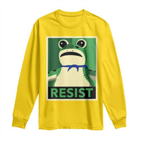 Frog Resist Poster Graphic Long Sleeve Shirt Portland Resistance Protest Minimalist - Wonder Print Shop