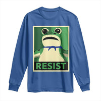Frog Resist Poster Graphic Long Sleeve Shirt Portland Resistance Protest Minimalist - Wonder Print Shop