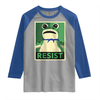 Frog Resist Poster Graphic Raglan Shirt Portland Resistance Protest Minimalist - Wonder Print Shop