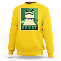 Frog Resist Poster Graphic Sweatshirt Portland Resistance Protest Minimalist - Wonder Print Shop