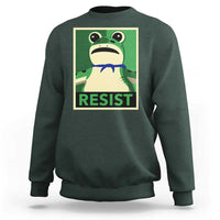 Frog Resist Poster Graphic Sweatshirt Portland Resistance Protest Minimalist - Wonder Print Shop