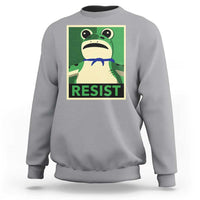 Frog Resist Poster Graphic Sweatshirt Portland Resistance Protest Minimalist - Wonder Print Shop