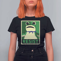 Frog Resist Poster Graphic T Shirt For Women Portland Resistance Protest Minimalist - Wonder Print Shop