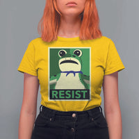 Frog Resist Poster Graphic T Shirt For Women Portland Resistance Protest Minimalist - Wonder Print Shop