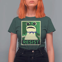 Frog Resist Poster Graphic T Shirt For Women Portland Resistance Protest Minimalist - Wonder Print Shop