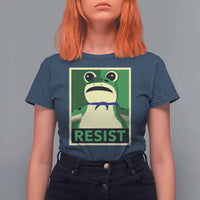 Frog Resist Poster Graphic T Shirt For Women Portland Resistance Protest Minimalist - Wonder Print Shop