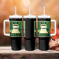 Frog Resist Poster Graphic Tumbler With Handle Portland Resistance Protest Minimalist - Wonder Print Shop