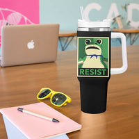 Frog Resist Poster Graphic Tumbler With Handle Portland Resistance Protest Minimalist - Wonder Print Shop