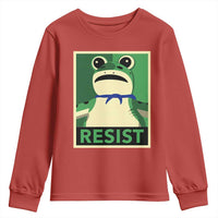Frog Resist Poster Graphic Youth Sweatshirt Portland Resistance Protest Minimalist - Wonder Print Shop