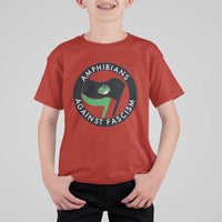 Amphibians Against Fascism T Shirt For Kid Anti-Fascist Frog Logo Portland Protest - Wonder Print Shop