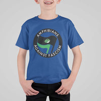 Amphibians Against Fascism T Shirt For Kid Anti-Fascist Frog Logo Portland Protest - Wonder Print Shop