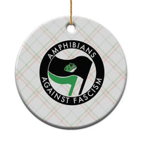Amphibians Against Fascism Ceramic Ornament Anti-Fascist Frog Logo Portland Protest - Wonder Print Shop