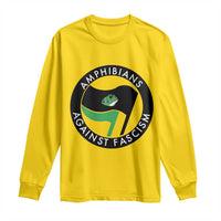 Amphibians Against Fascism Long Sleeve Shirt Anti-Fascist Frog Logo Portland Protest - Wonder Print Shop