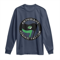 Amphibians Against Fascism Long Sleeve Shirt Anti-Fascist Frog Logo Portland Protest - Wonder Print Shop