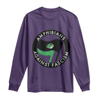 Amphibians Against Fascism Long Sleeve Shirt Anti-Fascist Frog Logo Portland Protest - Wonder Print Shop