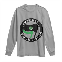 Amphibians Against Fascism Long Sleeve Shirt Anti-Fascist Frog Logo Portland Protest - Wonder Print Shop