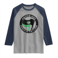 Amphibians Against Fascism Raglan Shirt Anti-Fascist Frog Logo Portland Protest - Wonder Print Shop