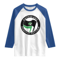 Amphibians Against Fascism Raglan Shirt Anti-Fascist Frog Logo Portland Protest - Wonder Print Shop