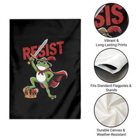 Sword Wielding Frog Resistance Garden Flag Resist Protest No Kings - Wonder Print Shop