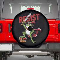 Sword Wielding Frog Resistance Spare Tire Cover Resist Protest No Kings - Wonder Print Shop