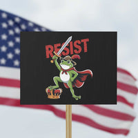 Sword Wielding Frog Resistance Protest Sign Resist Protest No Kings - Wonder Print Shop