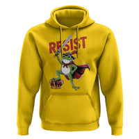 Sword Wielding Frog Resistance Hoodie Resist Protest No Kings - Wonder Print Shop