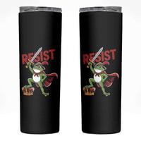 Sword Wielding Frog Resistance Skinny Tumbler Resist Protest No Kings - Wonder Print Shop