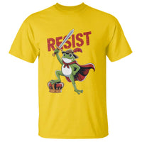 Sword Wielding Frog Resistance T Shirt Resist Protest No Kings - Wonder Print Shop