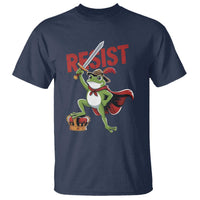 Sword Wielding Frog Resistance T Shirt Resist Protest No Kings - Wonder Print Shop