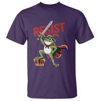 Sword Wielding Frog Resistance T Shirt Resist Protest No Kings - Wonder Print Shop
